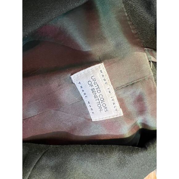 Vtg UCoB United Colors Of Benetton Italy 100% Wool 4 Button Blazer Size 38 Green - Picture 7 of 11